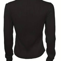Long Sleeve Crop Top Blouse for Women - Stylish Casual Wear Rebooters Womens Shirts