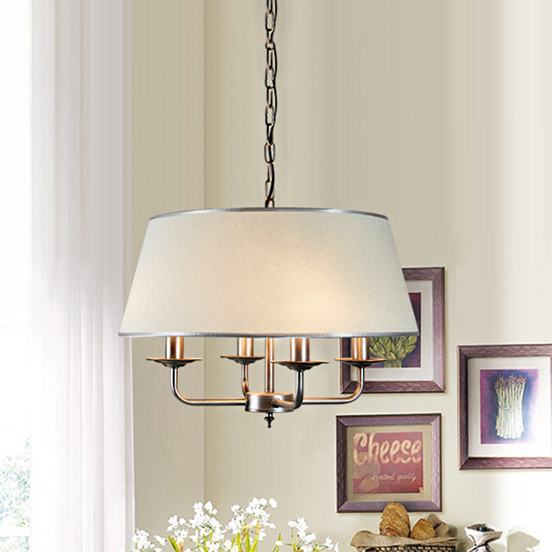 White 4 Heads Chandelier Light Fixture Retro Pendant Lighting - Rebooters