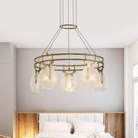 Ball Chandelier Pendant Light Postmodern Clear Glass 5-Head - Rebooters