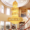 Modern Stylish 4 Tiers Chandelier Opulent Crystal LED Ceiling Hanging Light in Gold - Rebooters