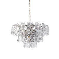 3 Tiers Snowflake Crystal Drop Lamp Modern 4/7 Bulbs Chandelier - Rebooters