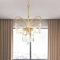 3 Bulbs Butterfly Chandelier Lighting Rural Gold Pendant Lamp - Rebooters