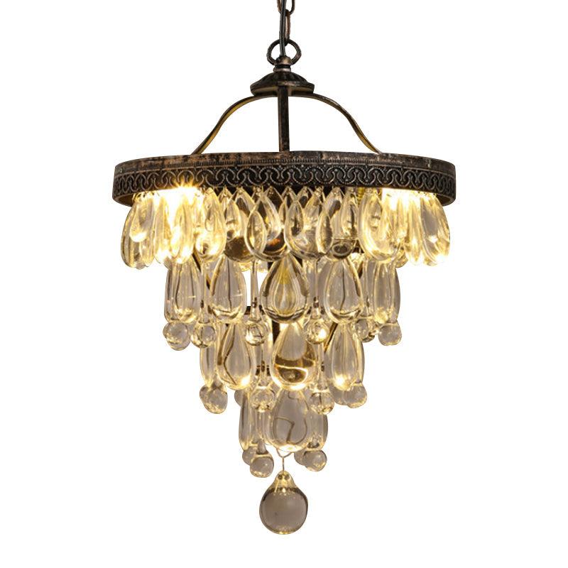 Teardrop Living Room Chandelier Light Fixture 3-Light Bronze - Rebooters