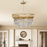 4-Bulb Chandelier Light Fixture Rural 2-Layered K9 Crystal - Rebooters