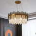 Drum Dining Room Ceiling Chandelier Retro Crystal 8/12 Lights Gold Finish - Rebooters