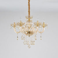 6-Light Candelabra Chandelier Lighting Contemporary Gold Finish - Rebooters