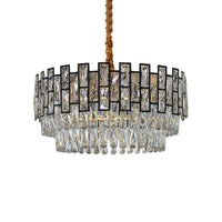 5 Lights Hanging Lighting Modernism 3-Tier Crystal Chandelier - Rebooters