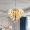 Conical Crystal Chandelier Lamp Contemporary 8 Bulbs Light - Rebooters