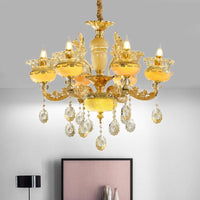 6-Light Chandelier Traditional Dining Hall Ceiling Lamp - Rebooters