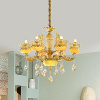 6-Light Chandelier Traditional Dining Hall Ceiling Lamp - Rebooters