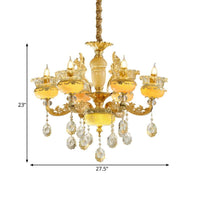 6-Light Chandelier Traditional Dining Hall Ceiling Lamp - Rebooters