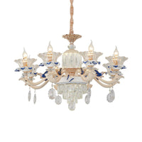 6/8 Lights Crystal Chandelier Pendant Modernism Rose Gold Lamp - Rebooters