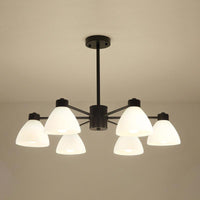 6/8/12-Head Dining Room Suspension Light Black Chandelier - Rebooters