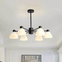 6/8/12-Head Dining Room Suspension Light Black Chandelier - Rebooters