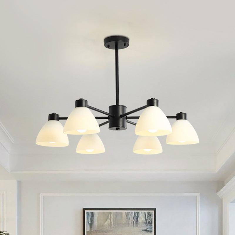 6/8/12-Head Dining Room Suspension Light Black Chandelier - Rebooters