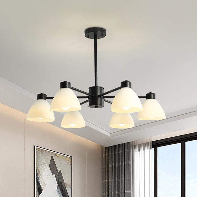 6/8/12-Head Dining Room Suspension Light Black Chandelier - Rebooters