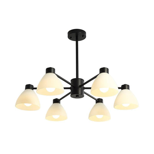 6/8/12-Head Dining Room Suspension Light Black Chandelier - Rebooters