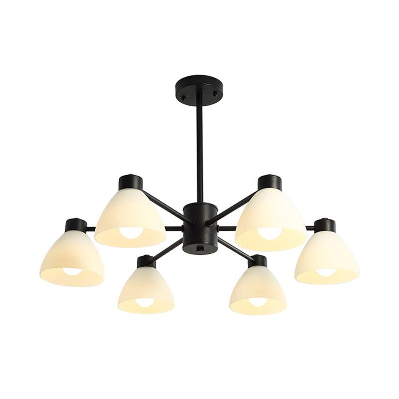 6/8/12-Head Dining Room Suspension Light Black Chandelier - Rebooters