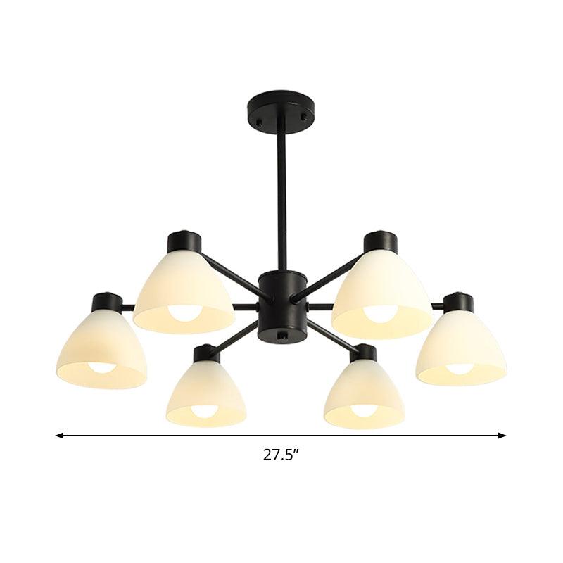 6/8/12-Head Dining Room Suspension Light Black Chandelier - Rebooters
