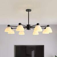 6/8/12-Head Dining Room Suspension Light Black Chandelier - Rebooters