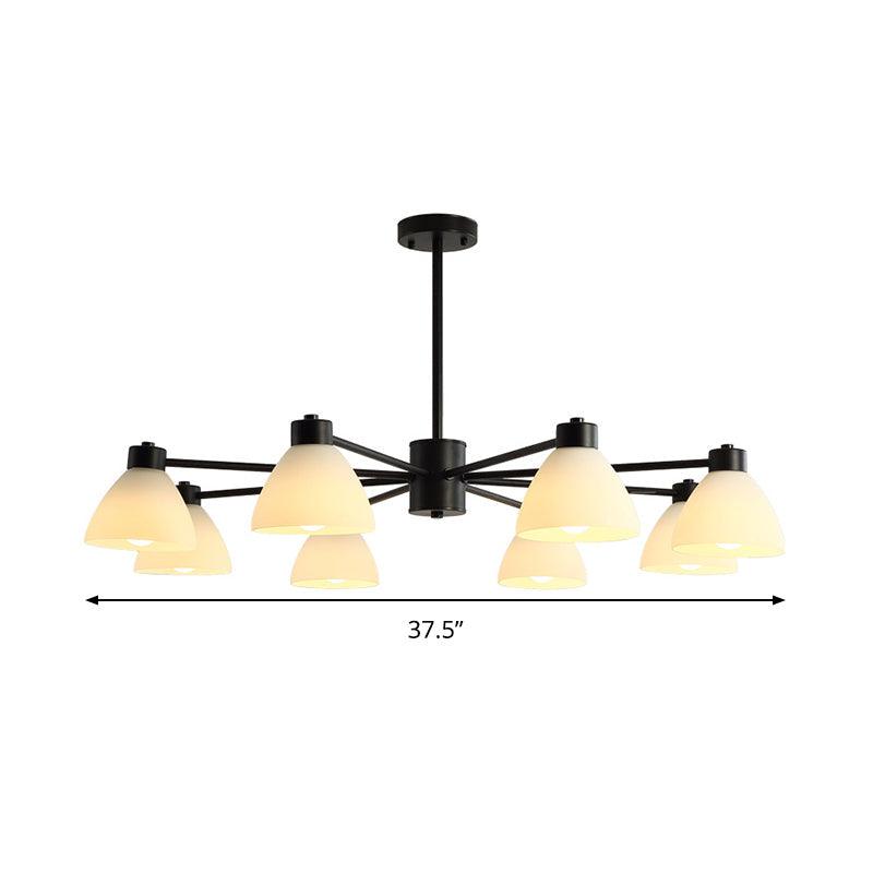 6/8/12-Head Dining Room Suspension Light Black Chandelier - Rebooters