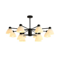 6/8/12-Head Dining Room Suspension Light Black Chandelier - Rebooters