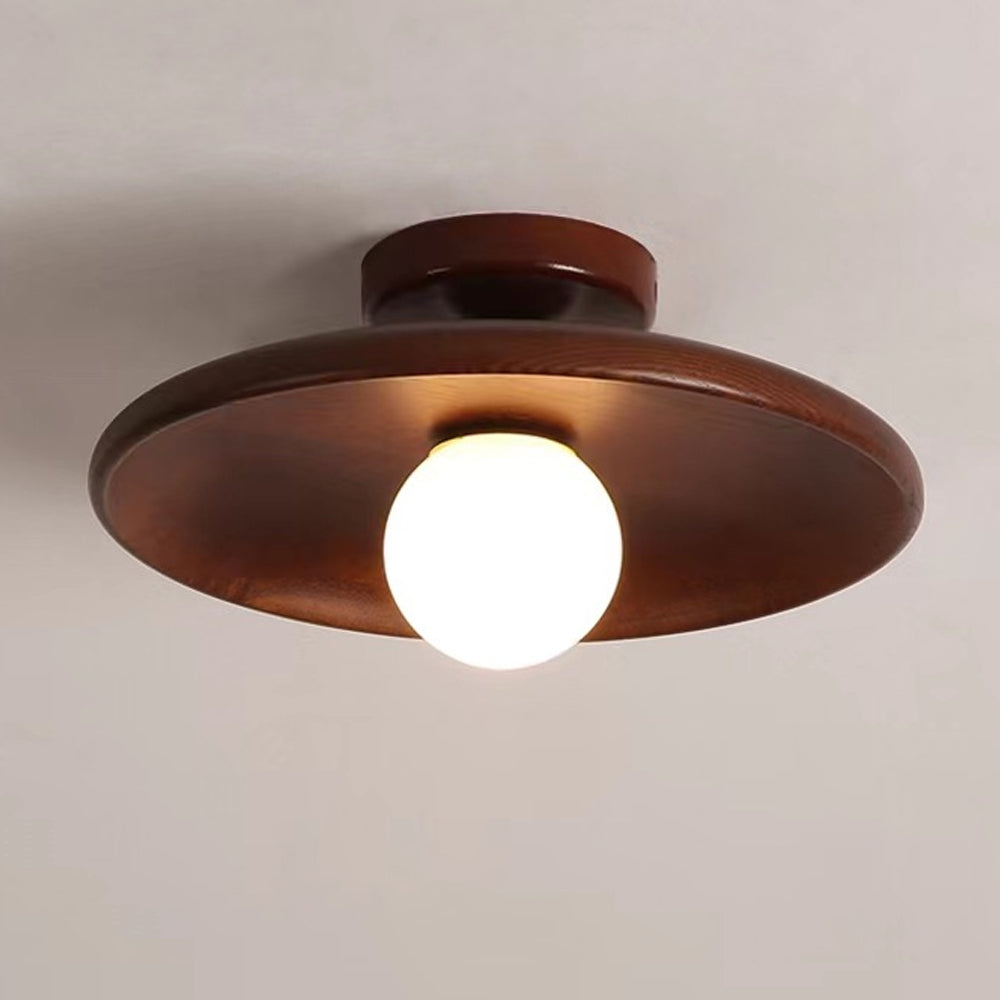 Japanese Aisle Flush Mount Wooden Ceiling Light Fixture - Rebooters