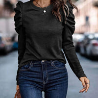 Women's Casual Puff Sleeve Long Sleeve Blouse for All Occasions Rebooters Womens Shirts