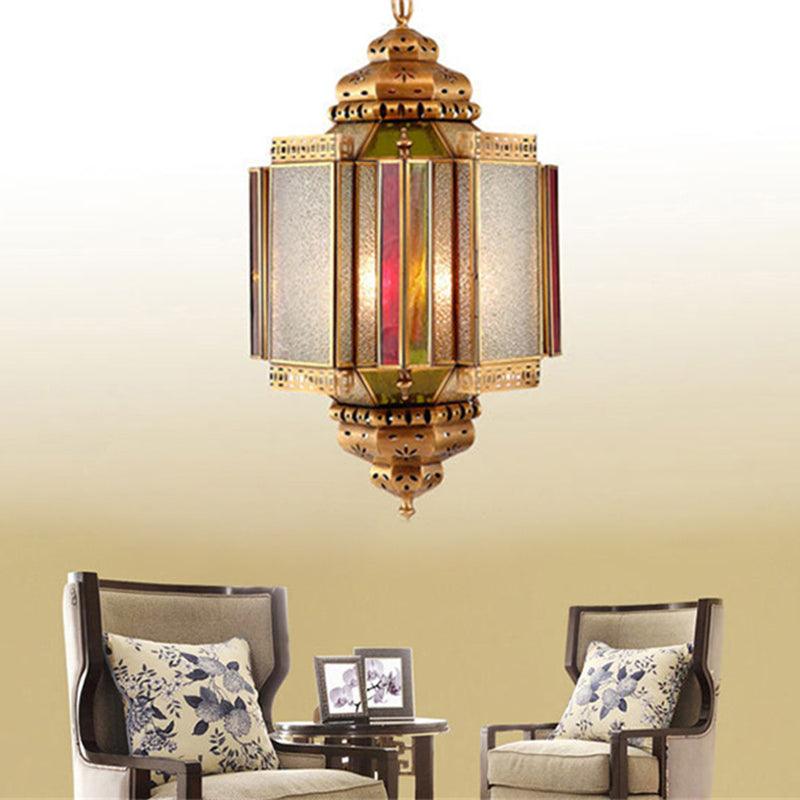 4 Lights Ceiling Chandelier Classic Porch Hanging Lamp in Brass - Rebooters