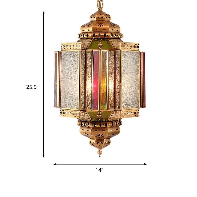 4 Lights Ceiling Chandelier Classic Porch Hanging Lamp in Brass - Rebooters
