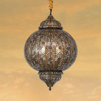 3 Heads Metal Suspension Light Country Bronze Finish Chandelier - Rebooters