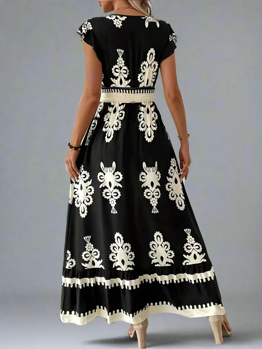 Elegant Women's Maxi Dress with Flowy Bohemian Style Rebooters Maxi Women's Dresses