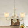 Milk Glass Blossom Chandelier Traditional 3/5/8 Heads Light - Rebooters