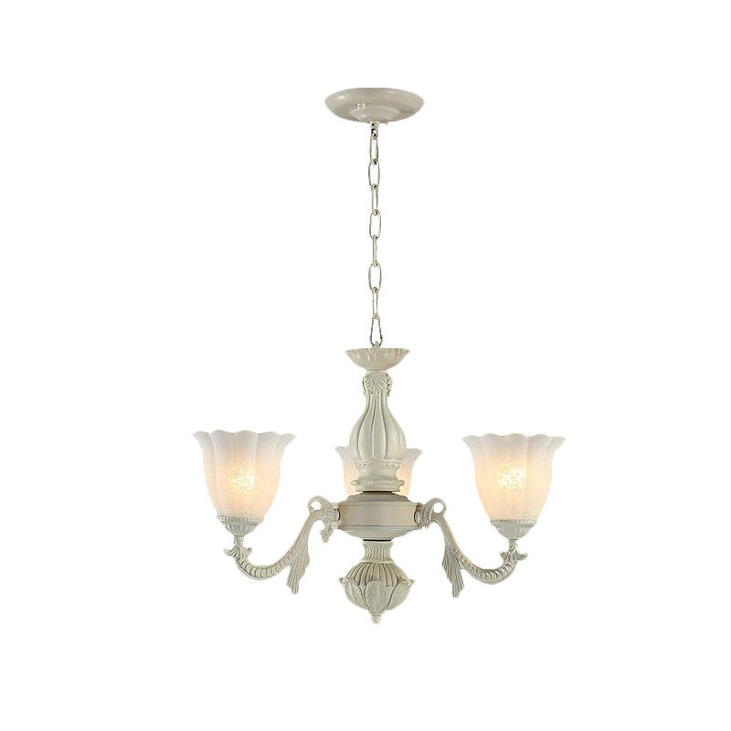 Milk Glass Blossom Chandelier Traditional 3/5/8 Heads Light - Rebooters