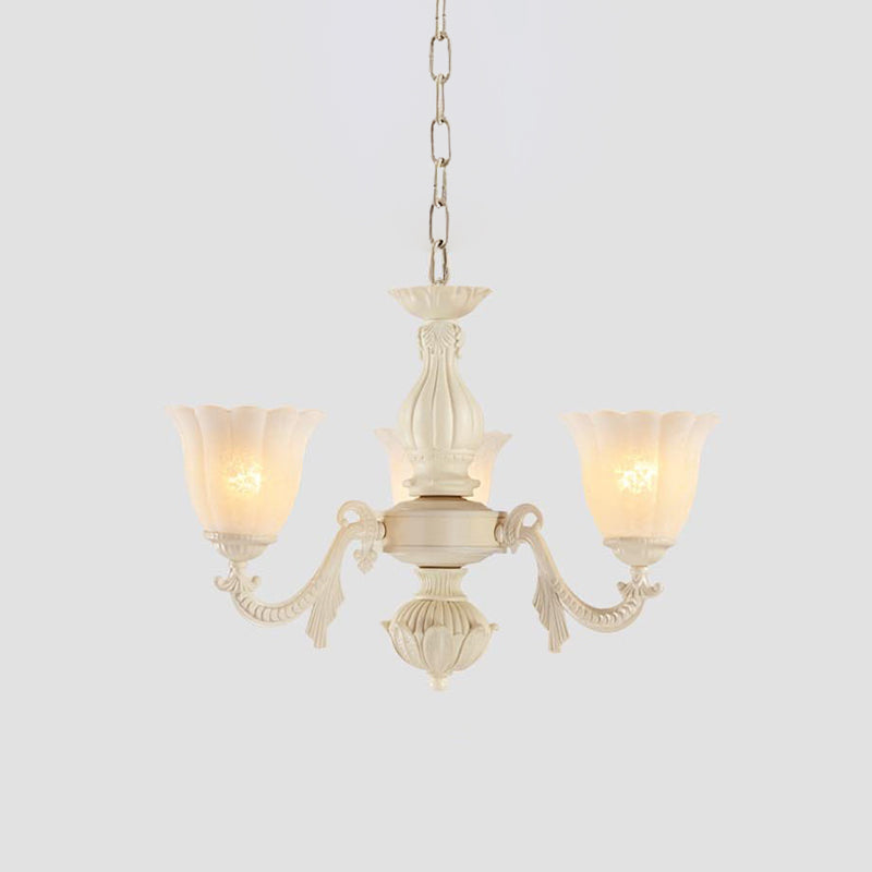 Milk Glass Blossom Chandelier Traditional 3/5/8 Heads Light - Rebooters