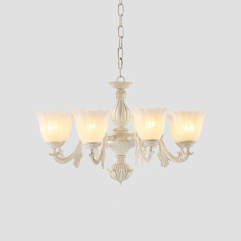 Milk Glass Blossom Chandelier Traditional 3/5/8 Heads Light - Rebooters