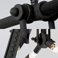 3 Heads Triangle Chandelier Lamp with Wire Frame Vintage Style - Rebooters