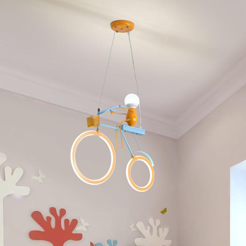 Cartoon Bicycle-Like Chandelier Lighting Metal LED Lamp - Rebooters