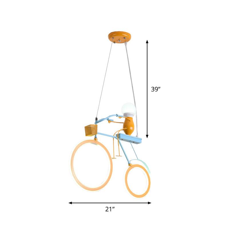 Cartoon Bicycle-Like Chandelier Lighting Metal LED Lamp - Rebooters