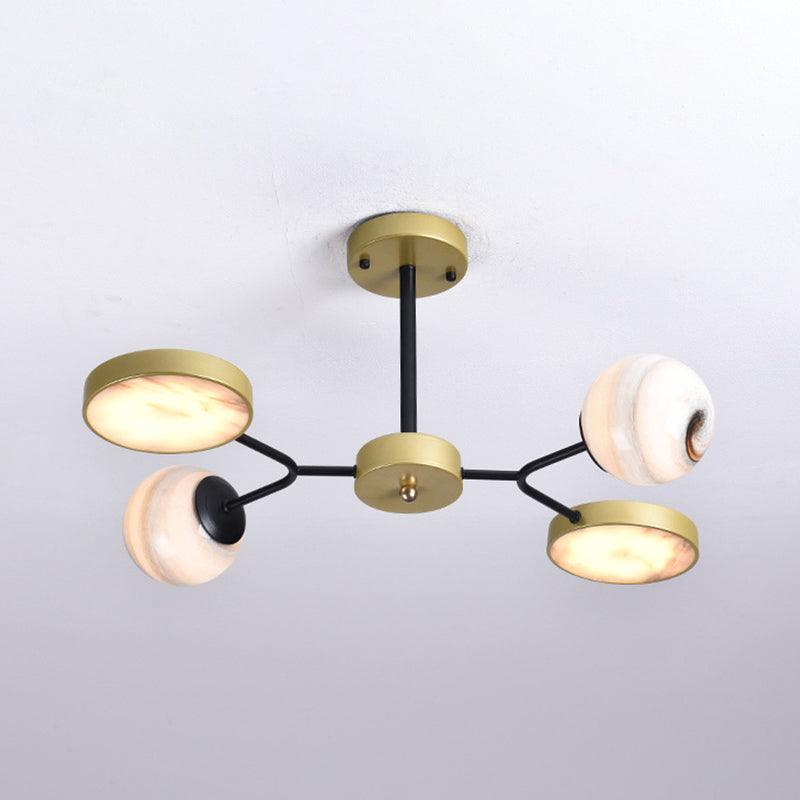 Gold Finish Sphere Ceiling Chandelier Nordic 4/6/8 Lights - Rebooters