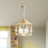 Ballet Girl Resin Hanging Light Fixture Kid 5 Bulbs Chandelier - Rebooters