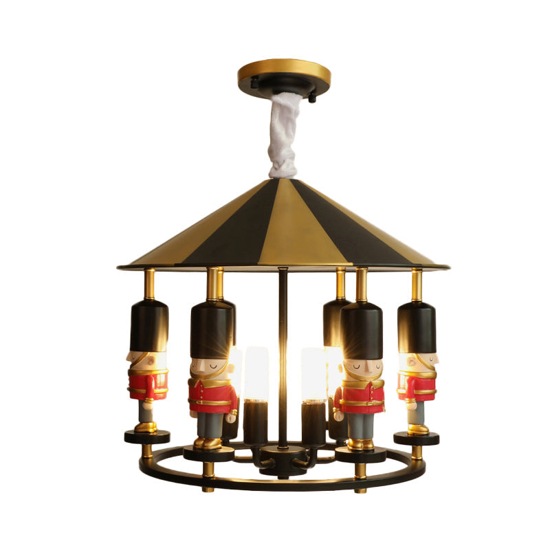 Merry-Go-Round Soldier Chandelier Kids Style Resin Light - Rebooters