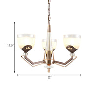 3/6 Lights Bowl Hanging Chandelier Vintage Coffee Finish - Rebooters