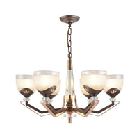 3/6 Lights Bowl Hanging Chandelier Vintage Coffee Finish - Rebooters