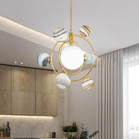 7-Light Nursery Pendant Nordic Gold Chandelier Light Fixture - Rebooters