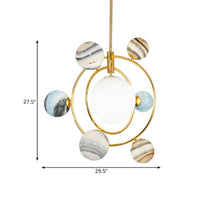 7-Light Nursery Pendant Nordic Gold Chandelier Light Fixture - Rebooters