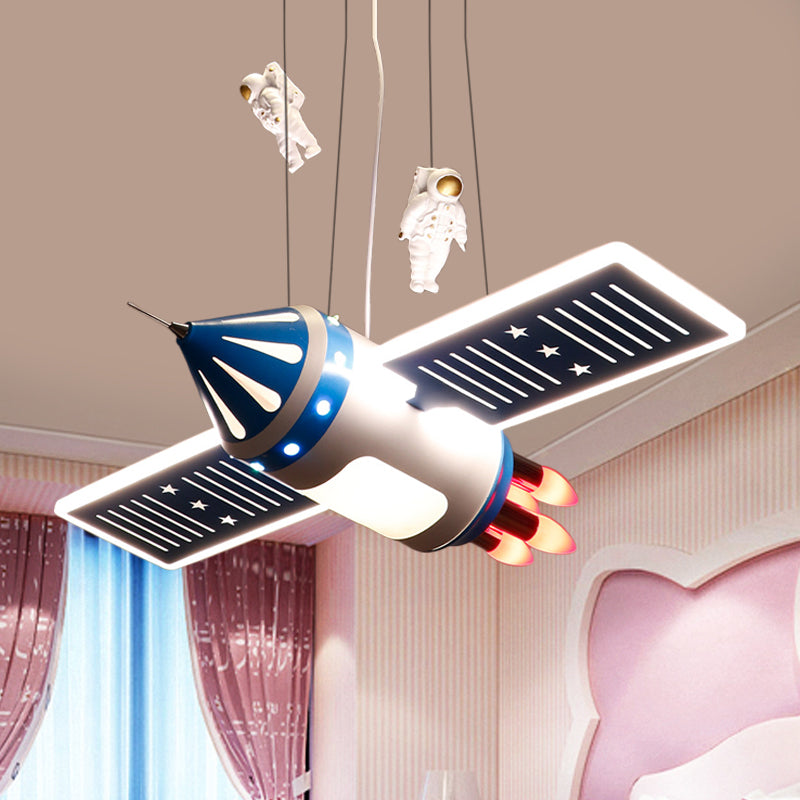 Spaceship Chandelier Light Fixture Cartoon Metal 4 Bulbs - Rebooters
