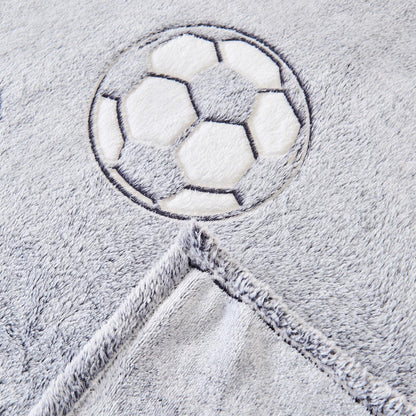Glow-in-the-Dark Football Blanket – 130 × 150 cm, Kids, Soft Throw, Luminous Print - Rebooters