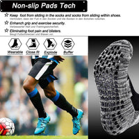 Rebooters Anti-Slip Grip Sports Socks – Cushioned, Breathable Cotton Blend, Unisex
