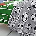 Glow-in-the-Dark Football Blanket – 130 × 150 cm, Kids, Soft Throw, Luminous Print